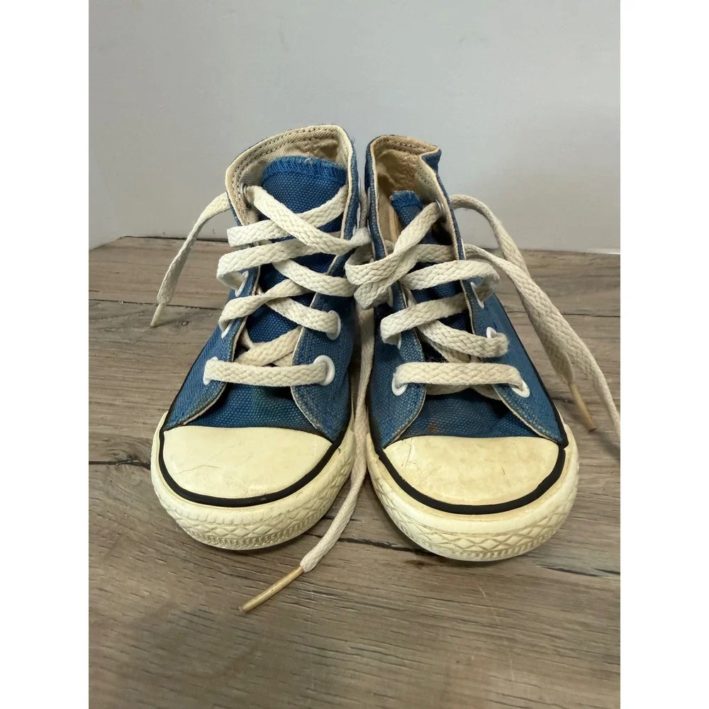 Converse Chuck Taylor Size 6 All Star High Top Blue Canvas Kids Sneakers 87121